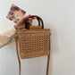 Women&#39;s Bag Trend Handbags Korean Straw Solid Color Beach Summer Vacation Fashion Designer Female Shoulder Crossbody Bags
