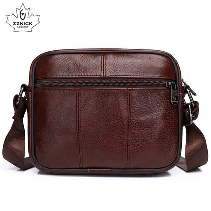 Men&#39;s Shoulder bag Messenger Bags Genuine Leather Flap Crossbody Handbag Male Leather Shoulder Bags Large Capacity ZZNICK