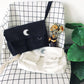 Crossbody Bags Mens Casual Handbag Fashion Moon Print Shoulder Bag Retro Leisure Packages Harajuku Ulzzang Retro Student Daily