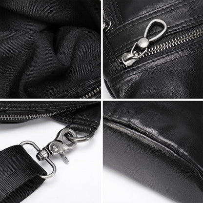 WESTAL Men&#39;s Genuine Leather Sling Bag for Men Shoulder Bag Messenger Bag Men&#39;s Crossbody Bag Male Chest Bag Fashion Design