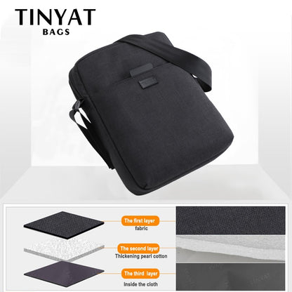 TINYAT Brand Waterproof Men Shoulder Bag For 7.9&#39; Ipad office Crossbody Bags Men Business Shoulder bag for men Casual Business