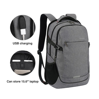 Mixi Ergonomic Design Men Travel Backpack Big Capacity Women School Bag Fit for 15.6&quot; Laptop