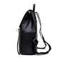 Simple Trending Solid Color Nylon Women&#39;s Backpacks Casual Large Capacity Design Black School Bags for Teenager