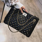 Large Capacity Rivet Fashion Tote Luxury Channels Handbags Women Leather Bags Designer Bolsos Mujer Shoulder Clutch Bag Female