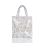 Eco Friendly Flower Tote Shopping Bag Reusable Waterproof PVC Shoulder Bag London Style Handbag For Women Lunch Shopper Bag