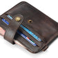 Men Genuine Leather Slim Wallet Male Small Purse Mini Money Bag Walet Thin Portomonee carteras Man&#39;s Wallet Card Holder
