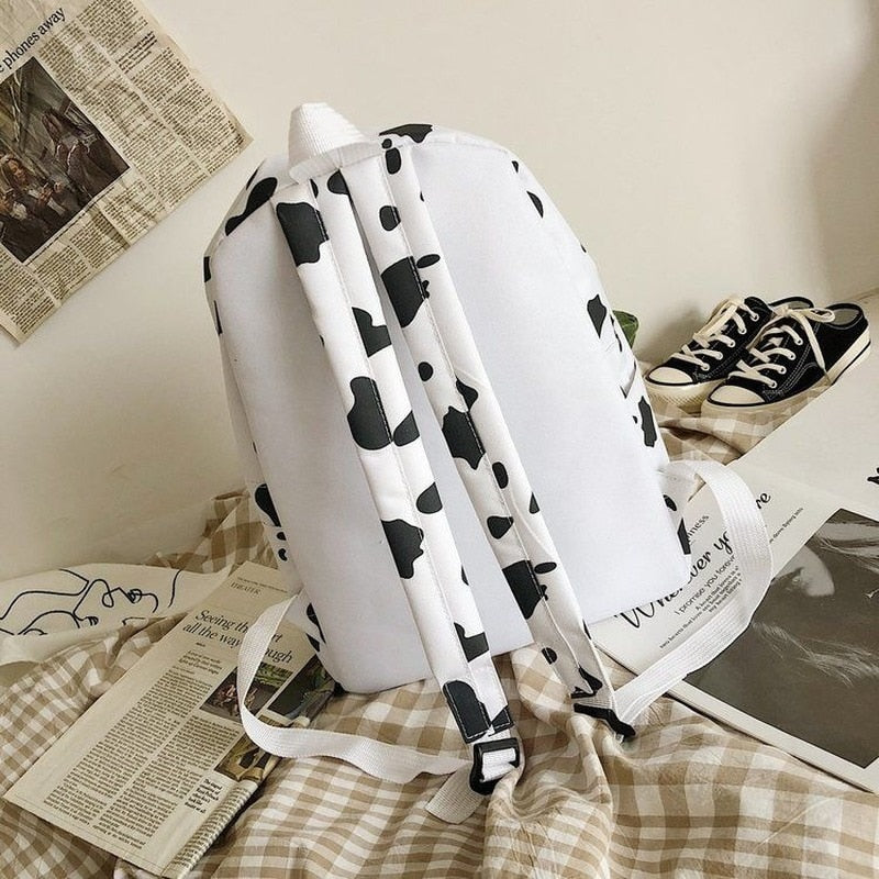 Women Backpacks Oxford Cow Pattern Large-capacity New Camouflage Water-proof Girls Backpack Students Harajuku Street Wear Trendy