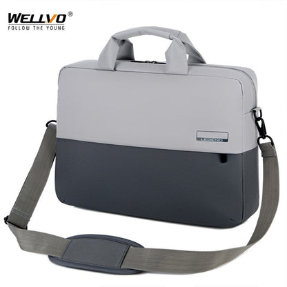 13 14 16 inch Laptop Handbag Men&#39;s Large Capacity Briefcase Business Office Documents Bag Notebook Bags Long Strap Handbag XA83C