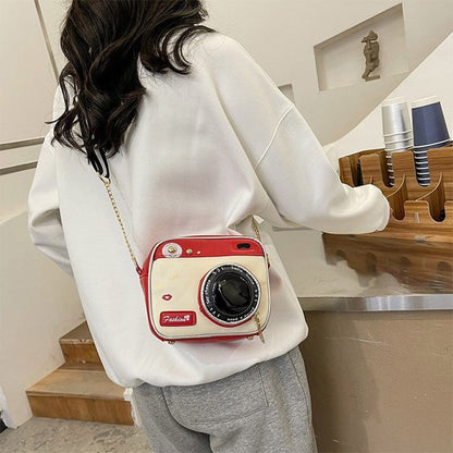 PU Leather Women Luxury Designer Handbags Cute Shopper Bags Fashion Creative Personality Kawaii Camera Shaped Crossbody Bag