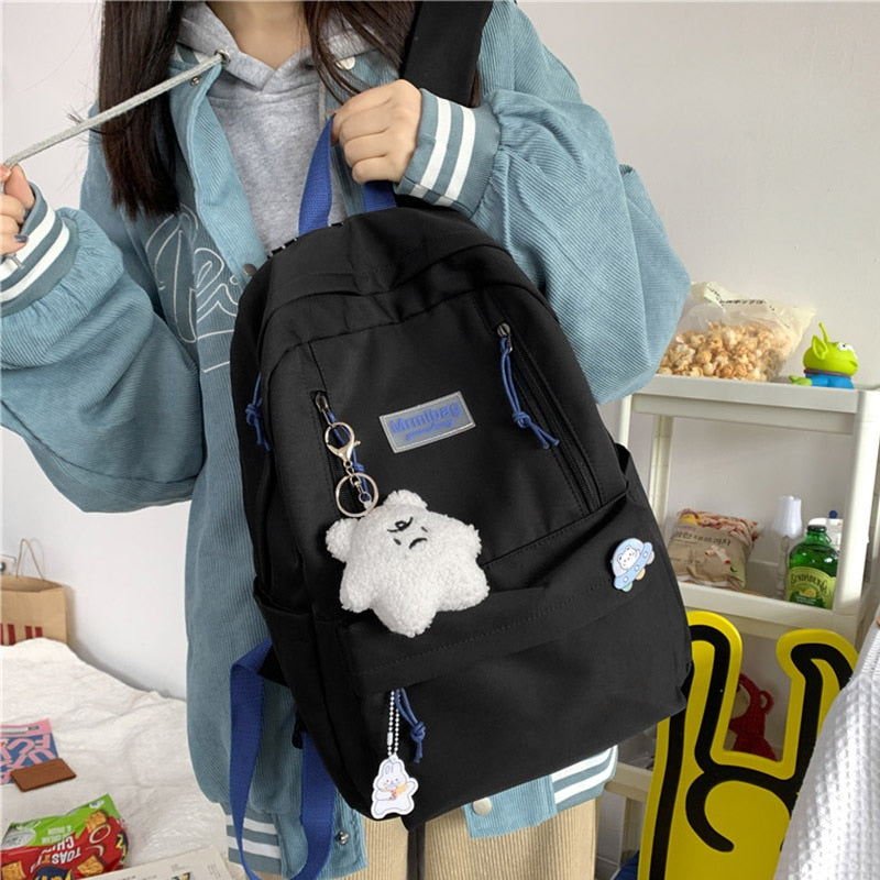 Women Backpack Teenage Girls Laptop Rucksack Student Shoulder School Bag Korean Style Schoolbag Boys Bagpack Mochila