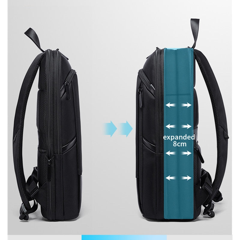 BANGE Men Business Waterproof 15.6&quot; Laptop Backpack Fashion Male Classic Fashion Travel Moto&amp;Biker Light Scalable Shoulder Bags