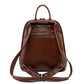 New Women&#39;s Bag Real Fur Backpack Oil Wax Leather Backpack Ladies Retro Schoolbag Fashion Vintage Shoulder Bag Women Handbags