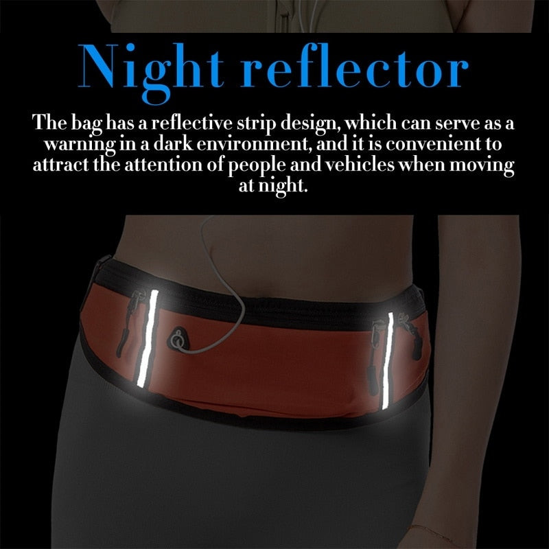 Men Women Professional Running Waist Bag Sports Belt Pouch Mobile Phone Case Hidden Pouch Gym Sport Bags Running Belt Waist Pack