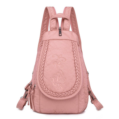 High Quality Backpack for Women New White Leather Backpack School Bag for Teenage Girls Female Travel Backpack Mochila