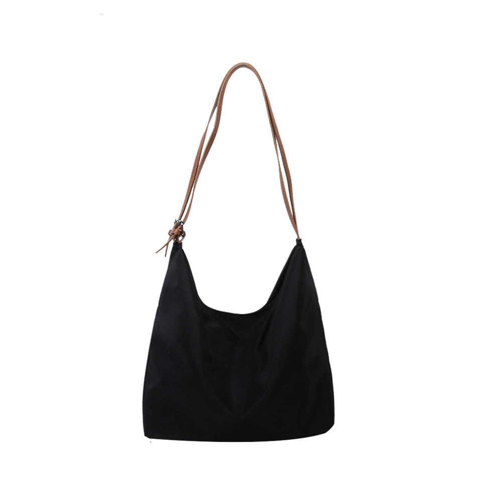 Women Fashion Oxford Cloth Large Capacity Underarm Shoulder Bags Tote Casual Solid Color Female Simple Daily Shoulder Handbags
