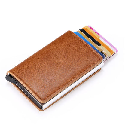 Dropshipping Man Women Smart Wallet Business Card Holder Rfid Wallet Aluminum Metal Credit Business Mini Card Wallet