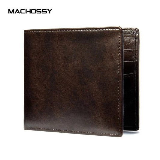 New Soft Leather Wallet Ultra thin Men&#39;s Genuine Leather Wallets Man Small card holder Wallets Vintage Short Purse for Male
