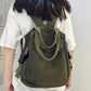 Fashion Women Backpack Canvas Girl Fabric School Bag New College Student Vintage Female Laptop Bag Travel Kawaii Ladies Backpack