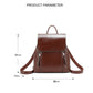 Women&#39;s Bag Real Fur Backpack Oil Wax Cowhide Backpack Ladies Retro Leather Schoolbag Fashion Shoulder Bag Women Handbags
