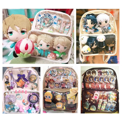 Ita Bag Backpack Clear Transparent Women Diy Bag Ladies Transparent Backpack Teenage Girls Lovely Lolita bag Itabag 7 colors