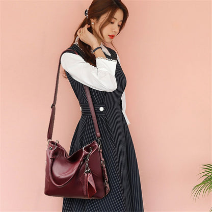 Women Bag Genuine Leather Women&#39;s Leather Handbags Luxury Lady Hand Bags With Purse Pocket Women Messenger Bag Big Tote Sac Bols