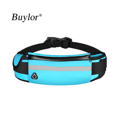 Buylor Sports Waist Pack Women Men Running Belt Waist Bag Waterproof Fanny Pack Wallet Men Pouch Belt Portable Phone Holder Gym