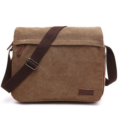 Shoulder Messenger Bag Canvas Men&#39;s Fashion Portable Outdoor Computer Bag Casual Korean Trend