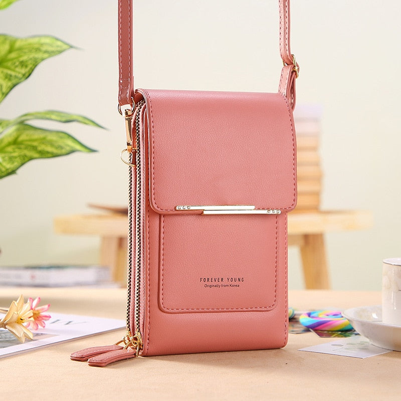 Women Bags Soft Leather Wallets Touch Screen Cell Phone Purse Crossbody Shoulder Strap Handbag for Female Cheap Women&#39;s Bags
