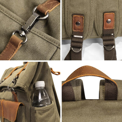 Fashion Vintage Men&#39;s canvas Laptop Backpack Male Casual Backpack School Bag Large Capacity Travel Mountaineering Bag