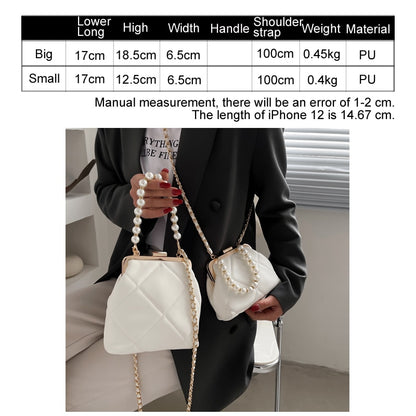 Women&#39;s Party Clutch Wedding Crossbody Bag Totes Stylish Pearl Clip Bag Evening Handbags Shoulder Bags Summer Beach Bag