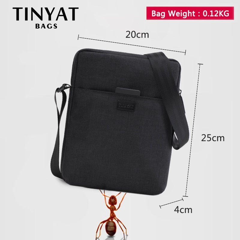 TINYAT Brand Waterproof Men Shoulder Bag For 7.9&#39; Ipad office Crossbody Bags Men Business Shoulder bag for men Casual Business