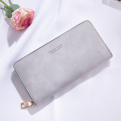 Long Lady Wallet Female Purses Soft PU Leather Mobile Phone wallet For Women Large Capacity Luxury Elegant Zipper Clutch