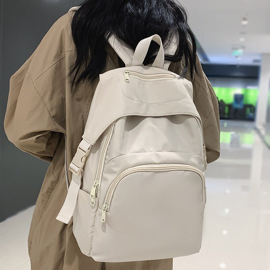 New Fashion Waterproof College Large-capacity Backpack Women Female Travel Solid Color Backpacks Teenage Girl School Bag Mochila