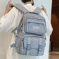 Solid Color Women Man Backpack Waterproof Nylon A4 Book Bag Female Mochila Schoolbag for Teenage Girl Travel Rucksack New