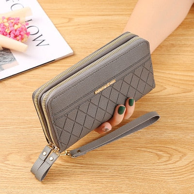 Long Women&#39;s Wallet Female Purses Tassel Coin Purse Card Holder Wallets Female Pu Leather Clutch Money Bag Female Wallet