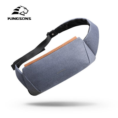 Kingsons Messenger Bag Polyester Men Chest Bag Fashion Crossbody Shoulder Bag Men&#39;s Business Sling Bags Male Casual Chest Pack