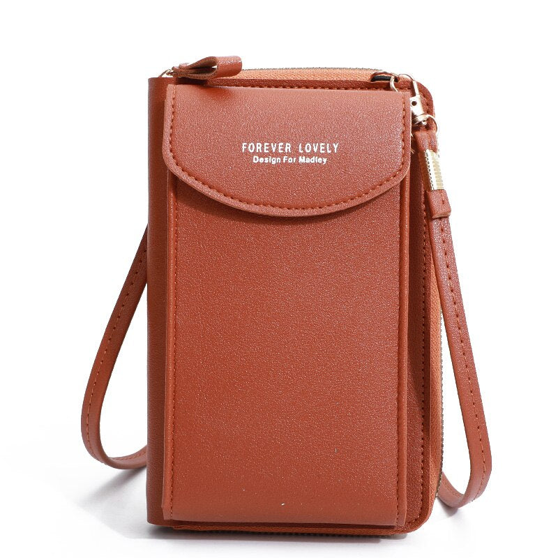 New Women&#39;s wallet messenger bag large capacity women&#39;s purse buckle zipper bag soft leather versatile women&#39;s bag shoulder bag