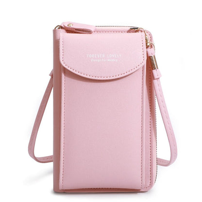 New Women&#39;s wallet messenger bag large capacity women&#39;s purse buckle zipper bag soft leather versatile women&#39;s bag shoulder bag