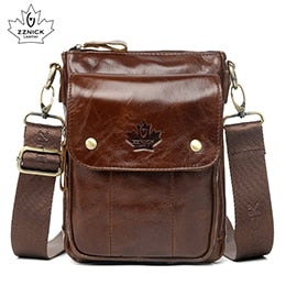 Men&#39;s Shoulder Bag Messenger Bag Genuine Leather Bags For Men Fashion Flap Belt Crossbody Bags Male Luxury Handbag ZZNICK