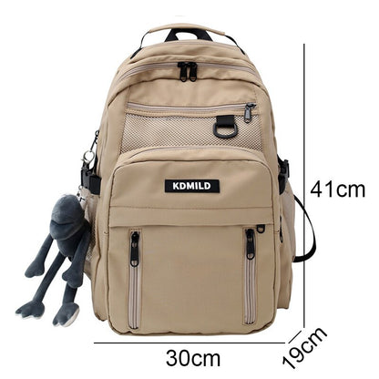 Nylon Male Female Waterproof Purple College Backpack Men Women Laptop Bag Cool Boy Girl Travel Bags Fashion Lady Backpack Trendy