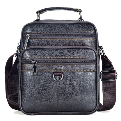 Men Genuine Leather Handbags Male High Quality Cowhide Leather Messenger Bags Men&#39;s Ipad Business Bag Middle Size Briefcase Tote