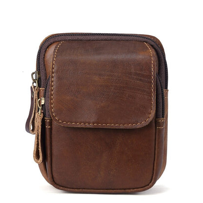 HOT!! Genuine Leather Bags Men High Quality Messenger Bags Small Travel Dark Brown Crossbody Shoulder Bag For Men