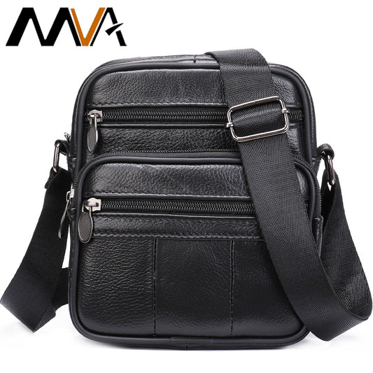 MVA Men&#39;s Bags Genuine Leather Shoulder/Crossbody Bags For Men Messenger Bag Leather Men Handbag Small Casual bandolera hombre