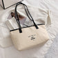 Shoulder Bag Female Designer Tote Bag Handbag Drawstring Fashion New Trend Letter Canvas Simple High Capacity All-match