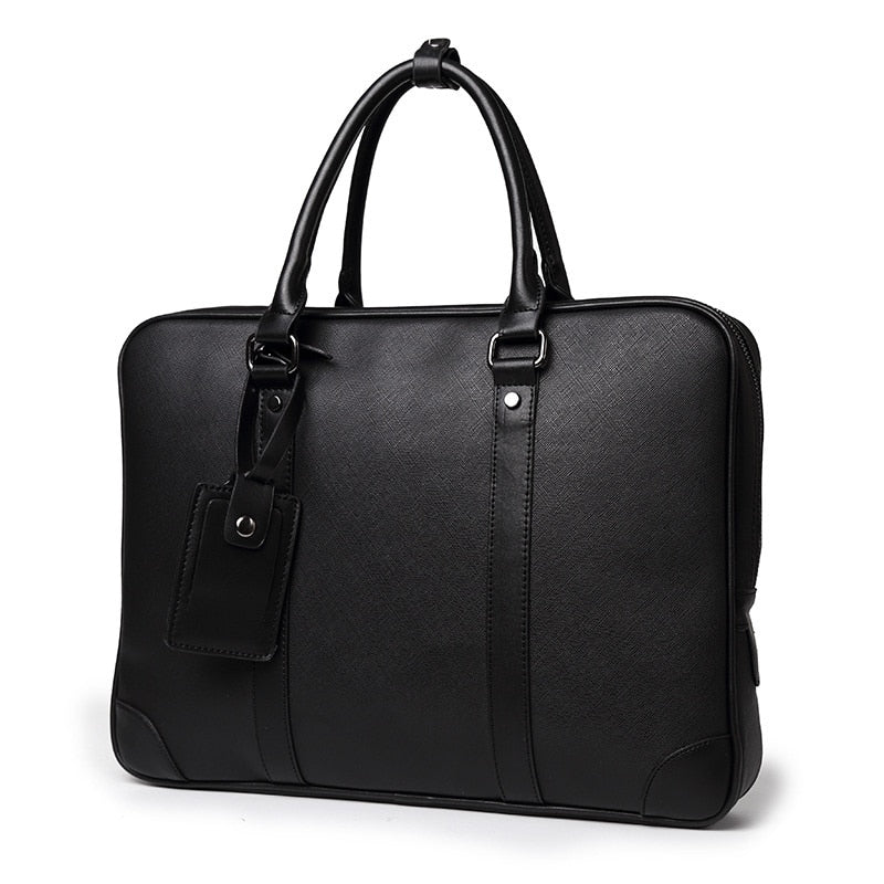 Volasss Men&#39;s Messenger Computer Bag Man 14-inch Leather Laptop Briefcase Handbag Multi-function Work Office Bags For Men