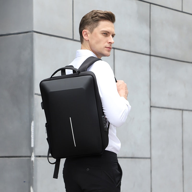 New Casual Computer Backpack Anti-theft Backpack Laptop External Charging Port Waterproof Shoulder Bags for Men Sac A Doc