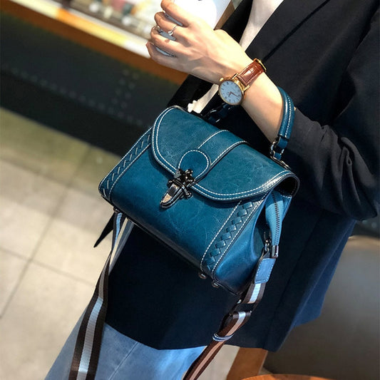 Genuine Cow Leather Women&#39;s Bags Shoulder Bag Fashion Casual  Lady Bag New Portable Messenger Purses Crossbody Luxury Brand