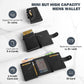 Card Holder Wallet  Slim Minimalist Pop Up Leather Men Wallets RFID Blocking Metal Bank Card Case with Coins Pocket