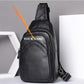 WESTAL Men&#39;s Chest Bag Genuine Leather Shoulder Messenger Bag Men Sling Bags Travel Day Pack Black Designer Crossbody Pack 9000