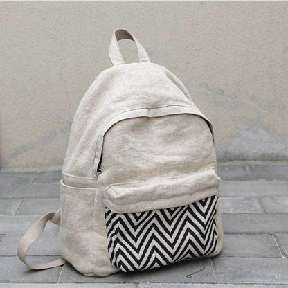 Female Ecology Cotton Linen Backpack Women High Quality Eco-friendly Fabric Casual School Book Designer Knapsack Daypack Bag